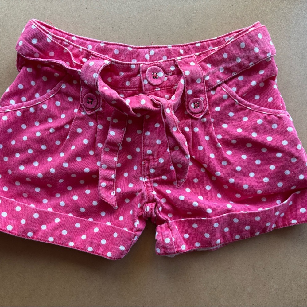 Greendog Pink Polka Dot Kids Shorts